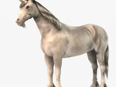 Horse and Unicorn 3D model