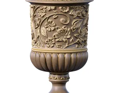 Classic Decorative Floor Vase urn Pot for Home Decoration  3D model