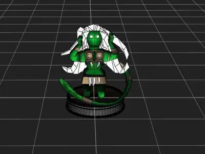 Paper Little atiris stl Low-poly 3D model