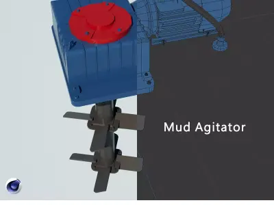 Mud Agitator Low-poly 3D model
