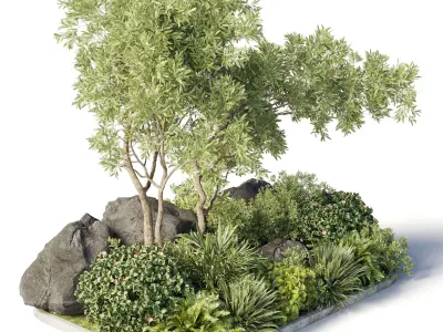 Collection outdoor indoor 165 pot plant tree bush Low-poly 3D model