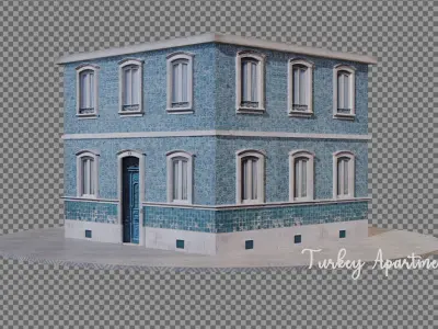 Pbr LowPoly Turkey Apartment Low-poly 3D model