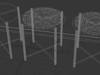 Moroccan Mosaic Table 3D model