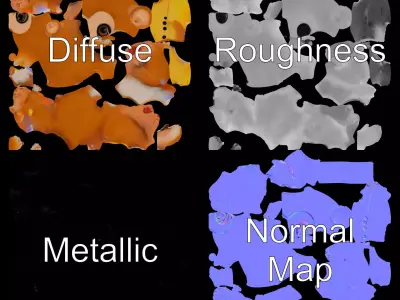 Playful Monkey Toy model pack Low-poly 3D model