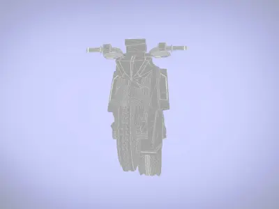 SCI FI bike Zx Low-poly 3D model