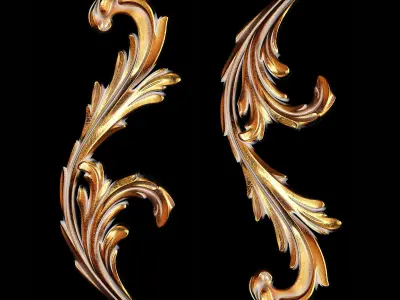 Classic carved 055 3D model