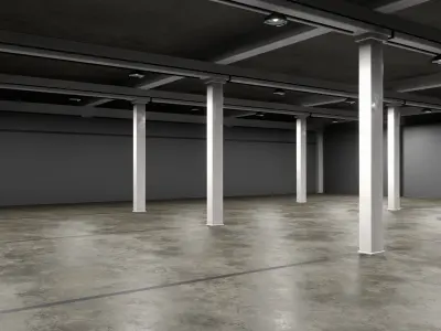 3D Underground Parking interior 3D model