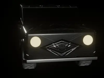black 007 car 3D model