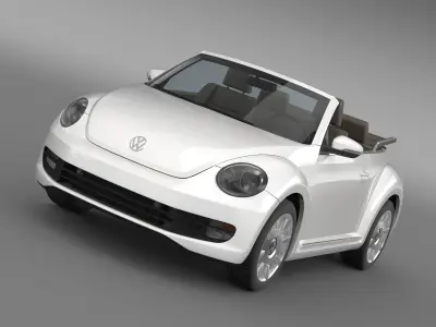 VW I Beetle Cabrio 2015 3D model