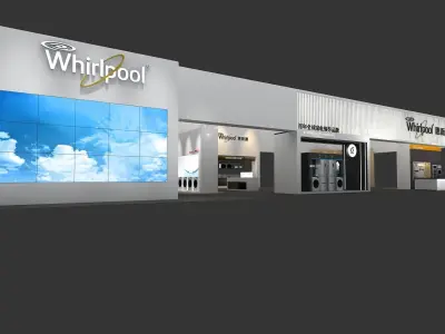 huierpu whirlpool exhibition booth 3D model