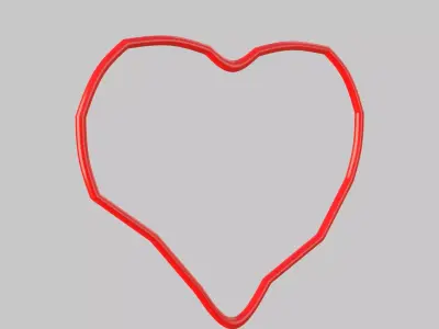 Heart icon v 32 3D model