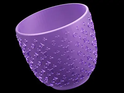Louis Vuitton-Inspired Luxury Planter 3D Print Model Home Decor 3D print model
