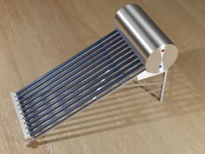 Solar Heater Low-poly 3D model
