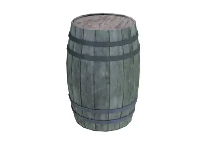 barrel PBR Texture Free low-poly 3D model