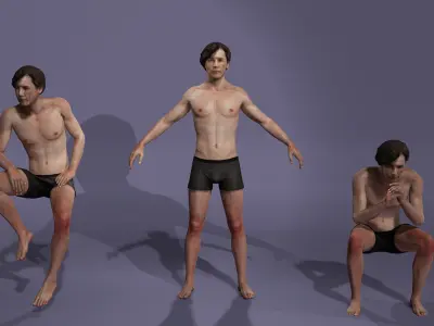 Realistic Asian Male Japanese adult film actor  Taka Kato 3D model