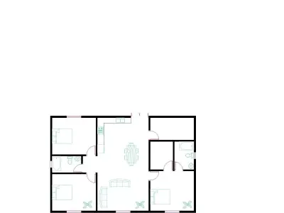 Map Design 2D Low-poly 3D model