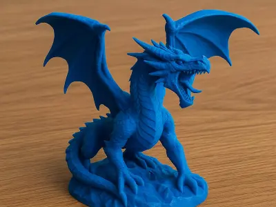 Sgaeyl Blue Dragon Roar 3D print model