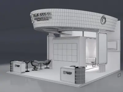  Booth Exhibition Stand a644  3D model