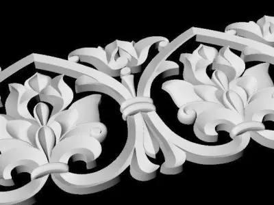 Central decor ornament for furniture 3D model 405