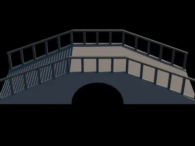 Low Poly Bridge Free low-poly 3D model