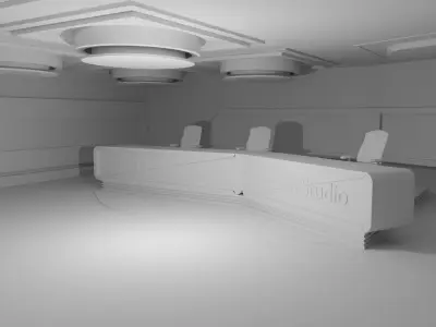 Virtual TV Studio No Material 3D model