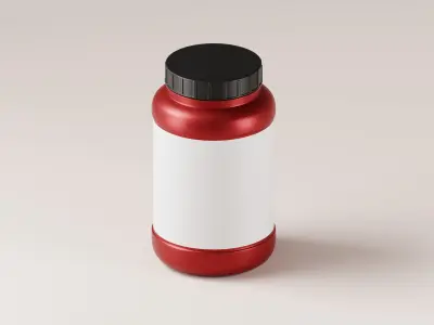 Cosmetic or Medicine Product Jar 3D Model Low-poly 3D model