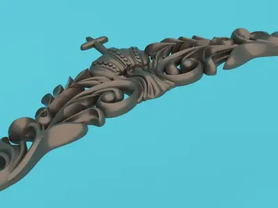Molding central decor 3d model 3D model