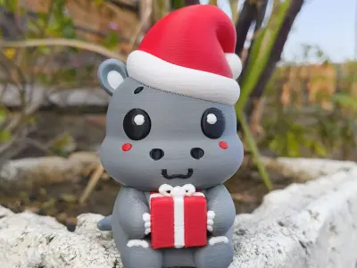Christmas Special - Cute little Hippo 3D print model