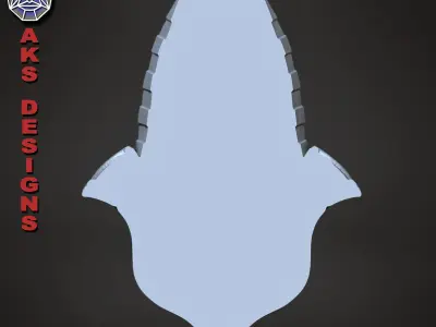 Wall decoration bas relief Alien Egyptian Anubis   3D print model