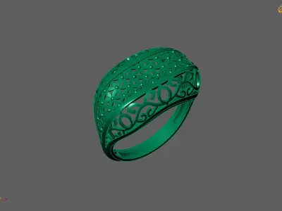 Plain Ring Women Ready STL 3DM Models Womens Rings 3D models 3D print model 51