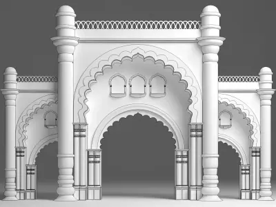 Indian Palace Entry Gate 3D model