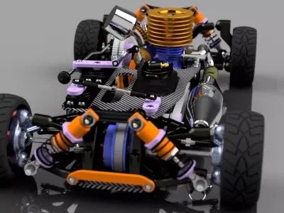 RC CAR CHASSIS KIT 3D printable model 3D print model