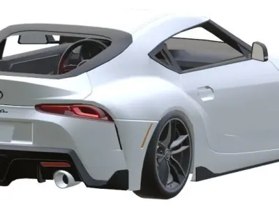 2020 Toyota GR Supra Low-poly 3D model