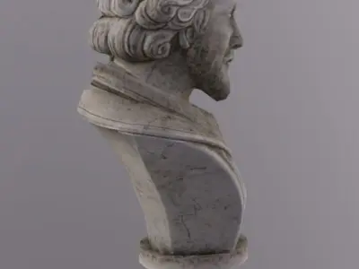 Shakespeare Bust Low-poly 3D model