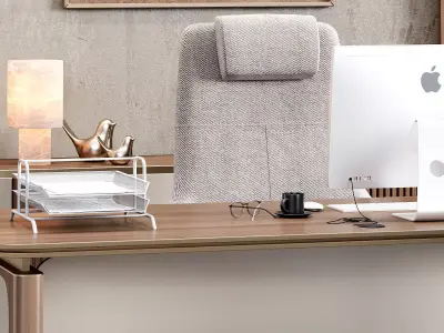 Boss Desk - Office Furniture 27 3D model
