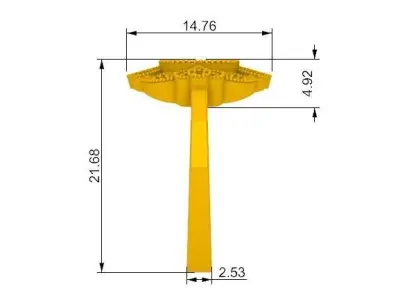 Anillo Dama Piedra Central de 7 mm x 5mm 3D print model