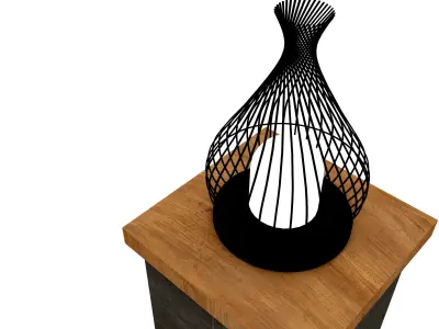 modern garden wall lighting Low-poly 3D model