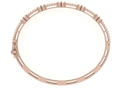 Bracelet 0043 - Bangle - Diamonds 3D print model