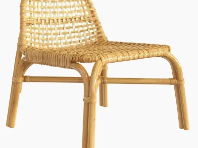 Tankvard bamboo rattan Chair 3D model