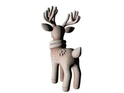 Christmas Deer 3D Printable Model 3D print model get