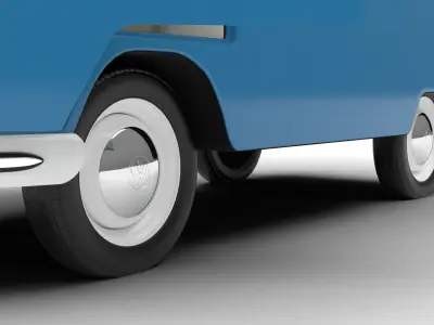 Volkswagen T1 Combi 1950 HQ 3d model 3D model