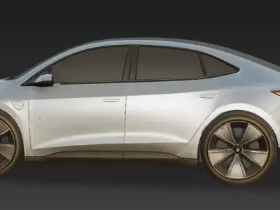 Futuristic Electric Concept Car High Quality Stylized 3D Model 3D model