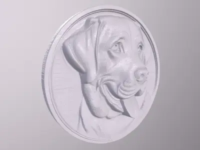 Labrador Retriever 4 basrelief for 3D printing 3D print model