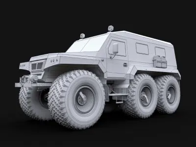 all-terrain vehicle Trekol Huskey 3D model