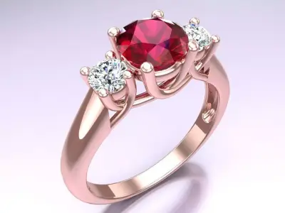 Diamond Ring - Womens Rings - N142210 3D print model