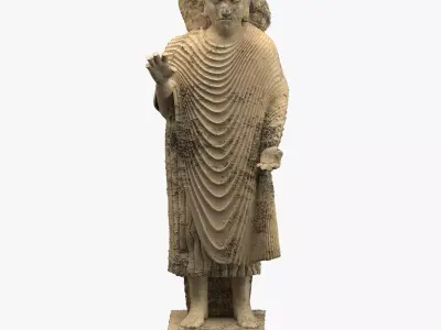Statue shakyamuni gandhara 3D model