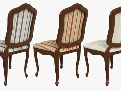 Classic carved chair 03 01 3D model