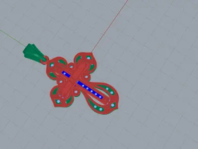 Cross Pendant 66782 3D print model