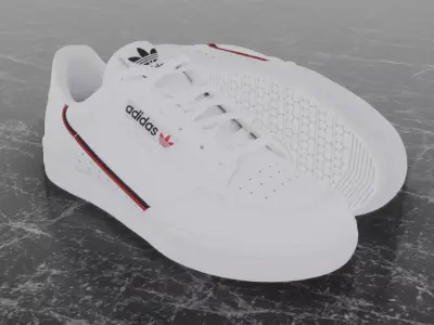 Adidas 3D Shoes - White - Ortholite Series Low-poly 3D model