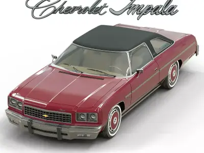 Chevrolet impala 1976 Low-poly 3D model